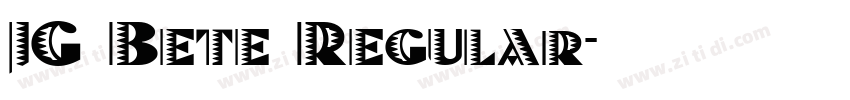 JG Bete Regular字体转换